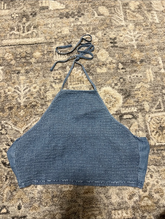 Hollister Tops - Hollister Blue Halter Crop Top